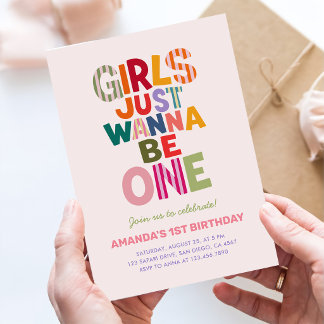 Invitation Les filles veulent juste avoir un 1er anniversaire