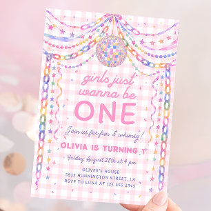 Invitation Les filles veulent juste être pour un 1er annivers