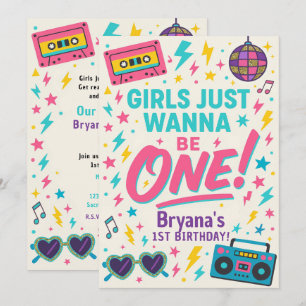 Invitation Les filles veulent juste être UNE fête d'anniversa