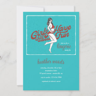 Invitation Les Filles Veux Juste Avoir Fête des mariées Amusa