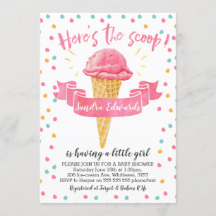 Invitation Les filles, voilà l'invitation du Baby shower Scoo