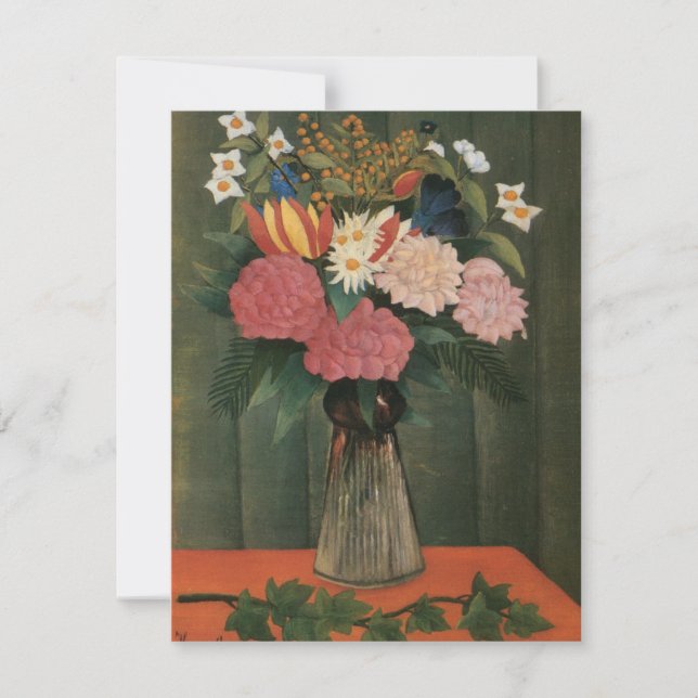 Invitation Les fleurs d'Henri Rousseau dans un vase (1909) (Devant)