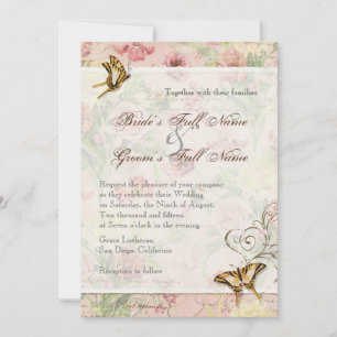 Invitation Les Fleurs Peony Rose Tulip Floral Flowers Mariage