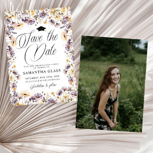 Invitation Les Fleurs sauvages Modernes Sauvent La Date Photo