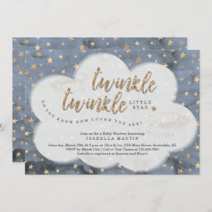 Invitation Les Garçons Twinkle Twinkle Little Star Baby showe