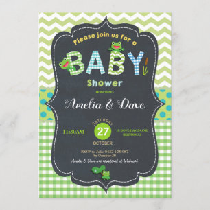Invitation Les grenouilles à saut de Baby shower Les grenouil