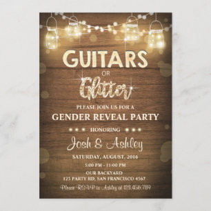 Invitation Les guitares ou le genre de parties scintillantes