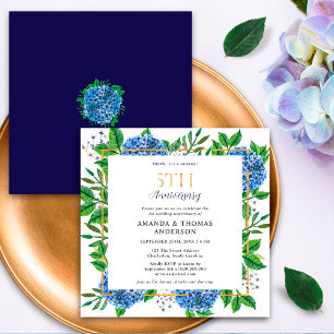 Invitation Les Hydrangeas Bleus Surprennent le 5ème Anniversa