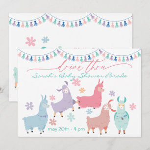 Invitation Les Llamas De Danse Surprise Traversent Le Baby sh
