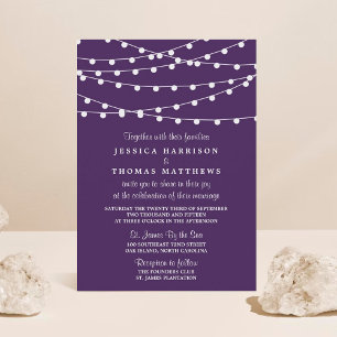 Invitation Les Lumières De Chaîne Sur La Collection De Mariag