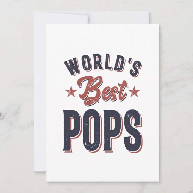 Invitation Les meilleurs pop du monde | Cadeau Père Grand-Pèr (Devant)
