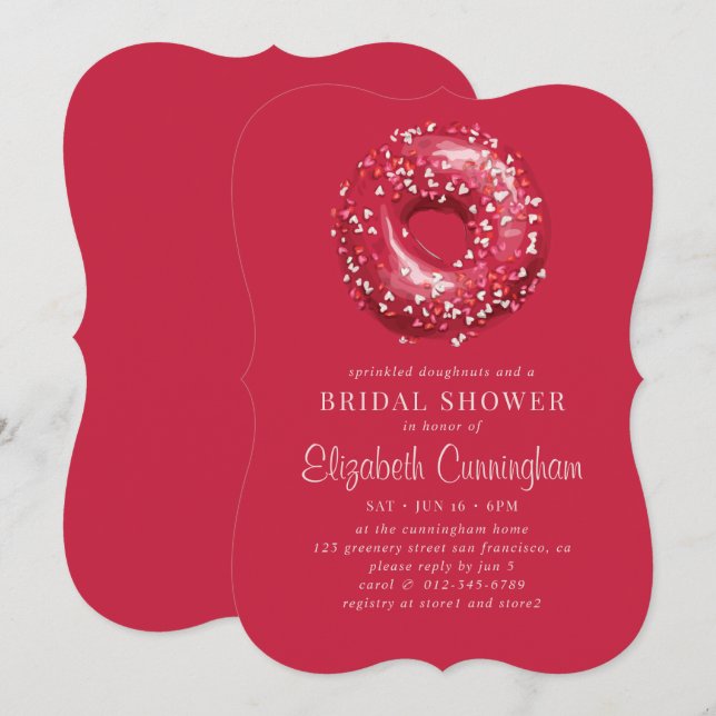 Invitation Les noix de cajou parsemées et une Fête de l'marié (Devant / Derrière)