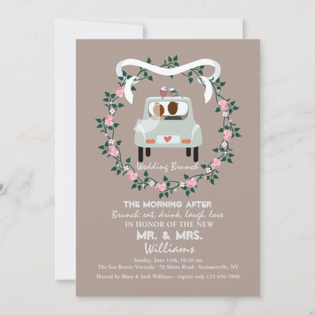 Invitation Les nouveaux mariés publient l'invitation du Maria (Devant)