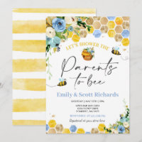 Les Parents Floraux Bleus D'Abeille À Être Bébé