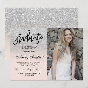 Invitation Les parties scintillantes argentées modernes