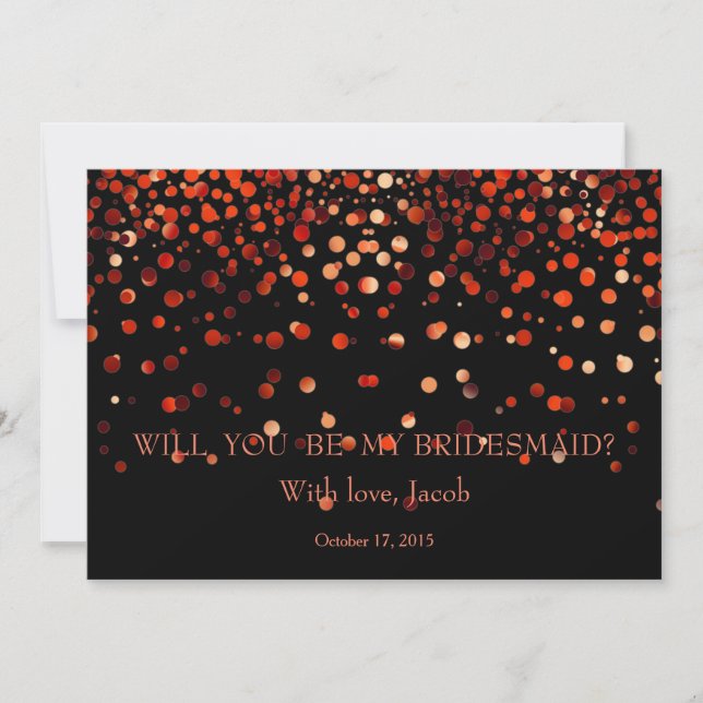 Invitation Les parties scintillantes rouges vous serez mon (Devant)