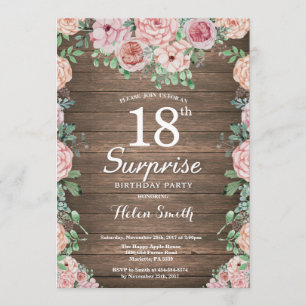 Invitation Les pivoines roses florales russes surprennent le 