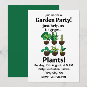 Invitation Les plantes nous aident juste à faire pousser des