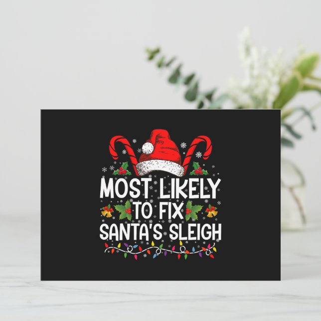 Invitation Les Plus Susceptibles De Corriger Père Noël Sleigh (Debout devant)