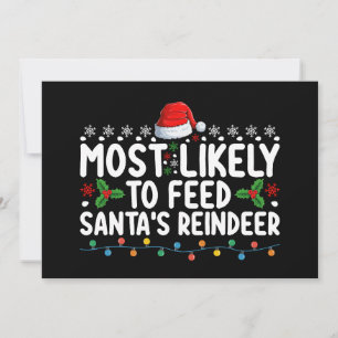 Invitation Les Plus Susceptibles De Nourrir Père Noël Reindee