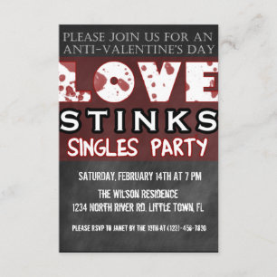 Invitation Les puanteurs de l'amour d'Anti-Valentine choisit