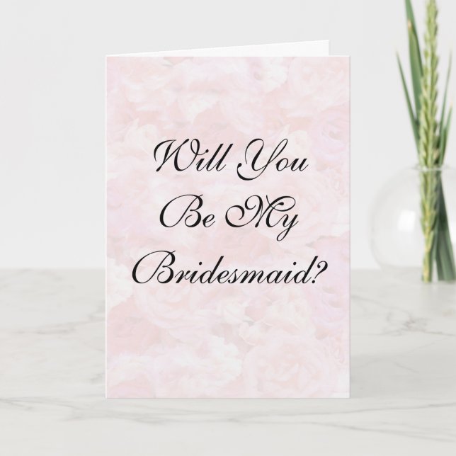 Invitation Les roses vous veulent soient mon Brid… (Devant)