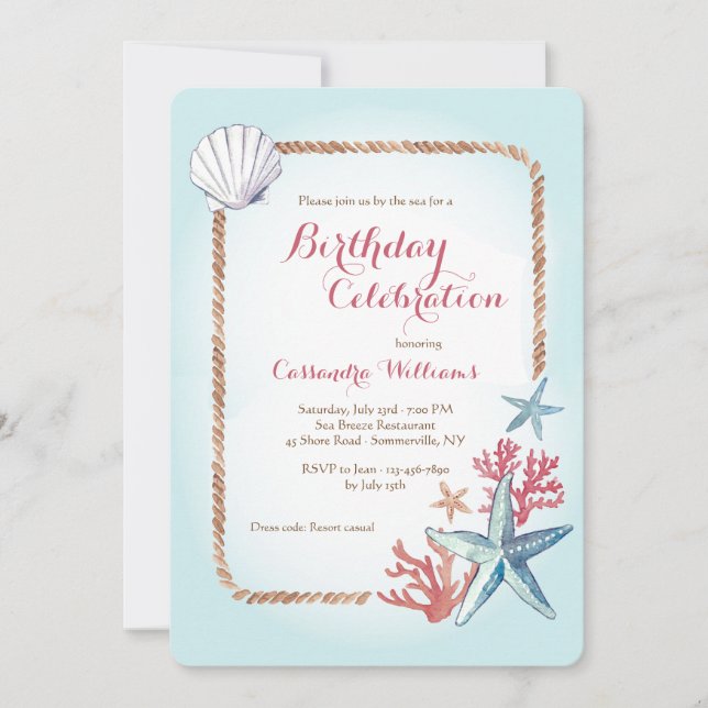 Invitation Les trésors de l'invitation maritime (Devant)