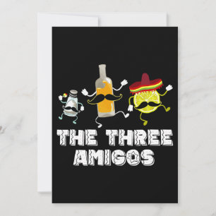 Invitation Les Trois Amigos Cinco De Mayo. Bouteille de citro