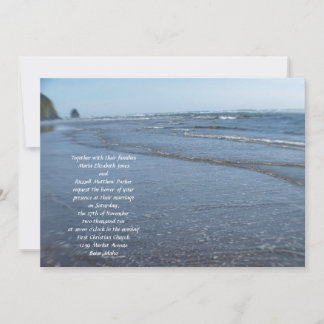 Invitation Les vagues du mariage sur la plage