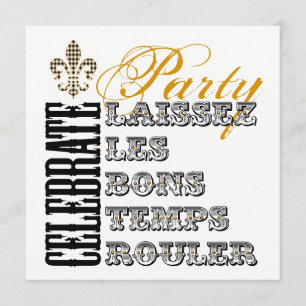 Invitation Let the Good Times Roll Party