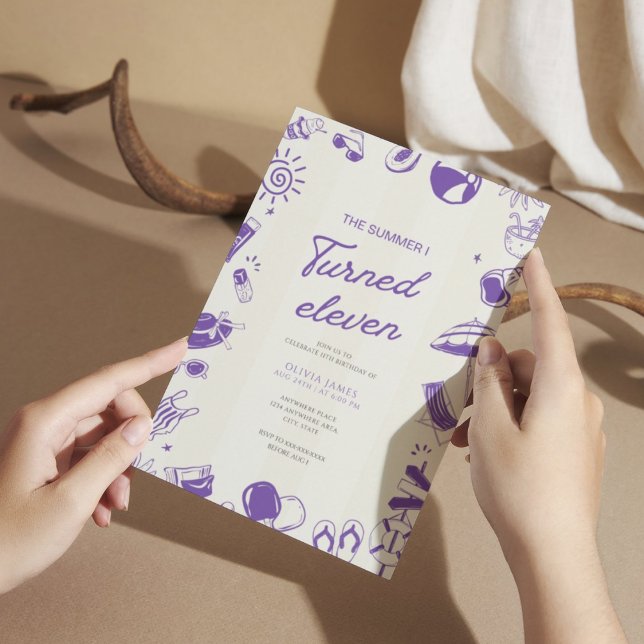 Invitation L'été, j'ai eu onze ans 11e (Créateur téléchargé)