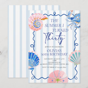 Invitation L'été où j'ai eu trente ans Anniversaire 30 ans au