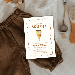 Invitation L'été Voici le Baby shower de glace Scoop