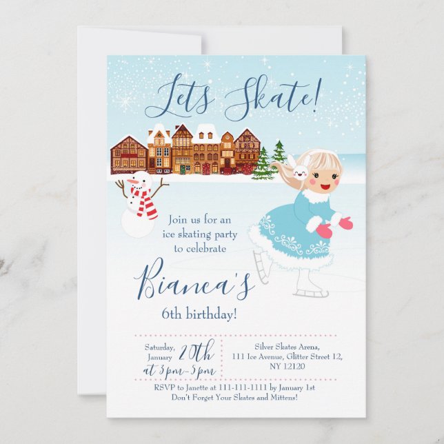 Invitation Lets Patiner l'invitation anniversaire (Devant)