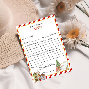 Invitation Lettre à Père Noël pour les enfants Père Noël cart