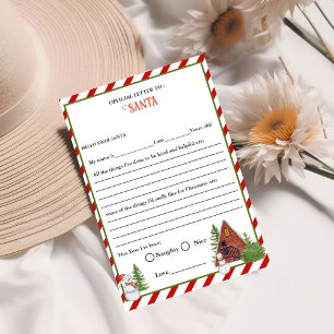 Invitation Lettre à Père Noël pour les enfants Père Noël cart