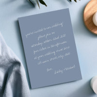 LETTRE Bleue MINÉRALE Mariage manuscrit