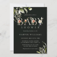 LETTRE BOtanique CLAIRE VERTE CLAIRE Baby shower