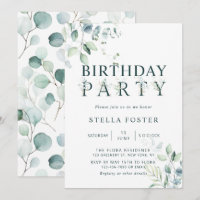 LETTRE BOtanique Eucalyptus Fête d'anniversaire