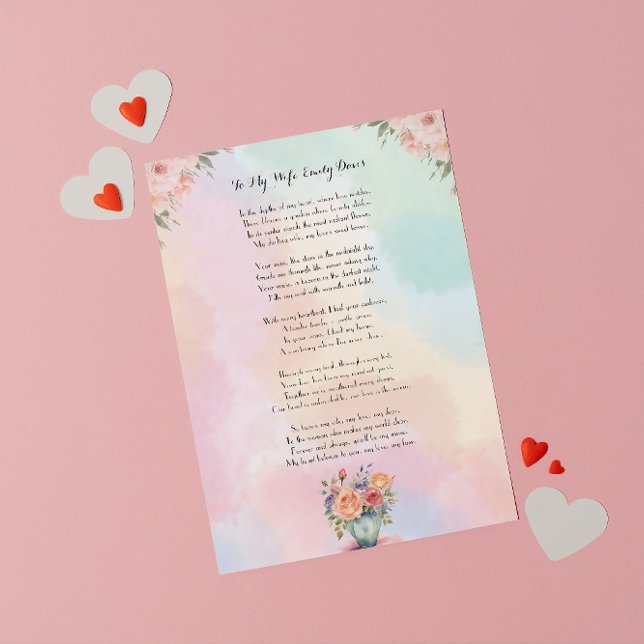 Invitation Lettre d'amour à ma femme (happy birthday to my wife, to my wife quotes, love letter to my wife, happy anniversary to my wife)