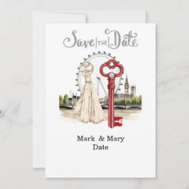 Invitation Lettre d'amour sur le thème de Londres pour amant