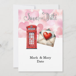Invitation Lettre d'amour sur le thème londonien pour l'amour