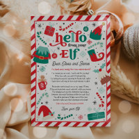 Lettre d'arrivée d'elf Bonjour de votre elf Elf No