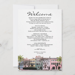 Invitation Lettre de bienvenue pour mariage Charleston Rainbo