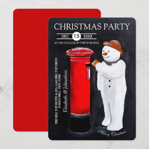 Invitation Lettre de bonhomme de neige au Père Noël Fête de N