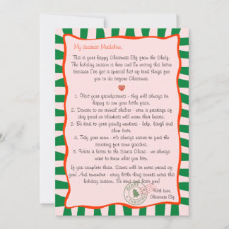 Invitation Lettre de l'elfe de Noël Liste de tâches du Pôle N