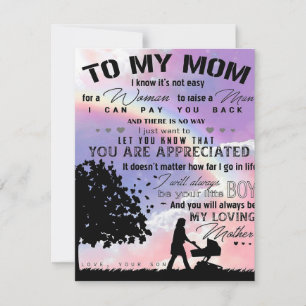 Invitation Lettre de mon fils à ma mère   Cadeau de nouvelle 