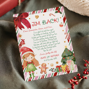Invitation Lettre de Noël d'une fille de la part d'un elfe Ca