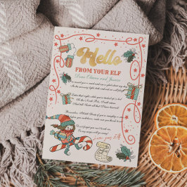 Invitation Lettre de retour Elfe de Noël