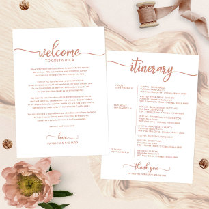 Invitation Lettre d'itinéraire de bienvenue pour week-end de